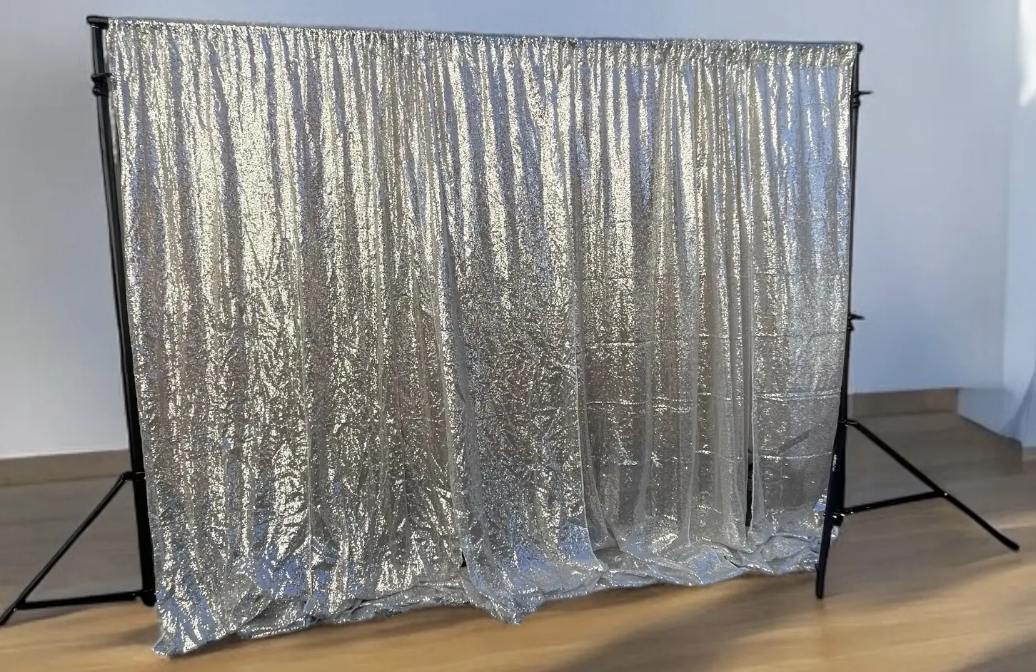 Glänzender Pailletten-Hintergrund für Fotobox und Feier